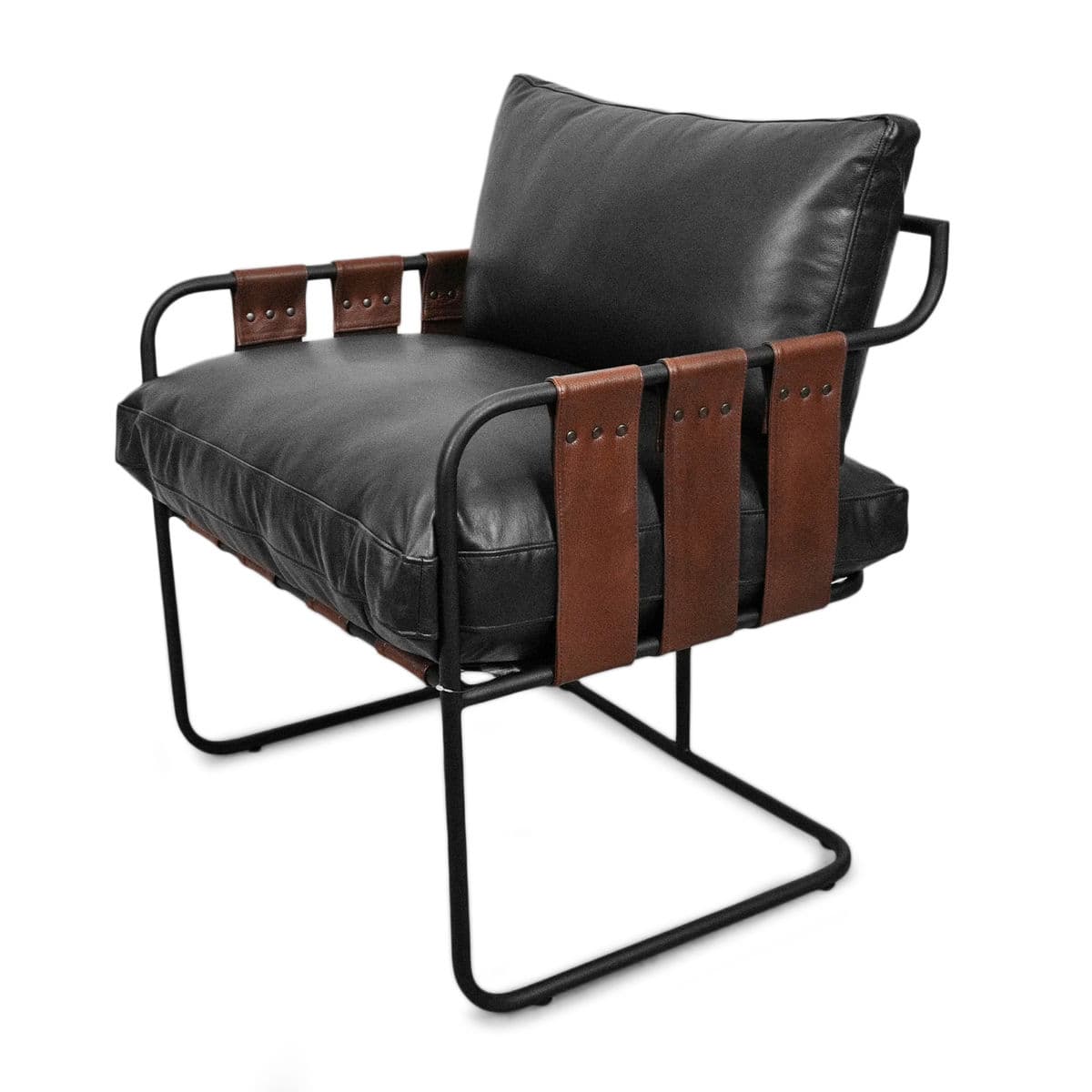 Leather Strap Easy Chair - Thumbnail 6