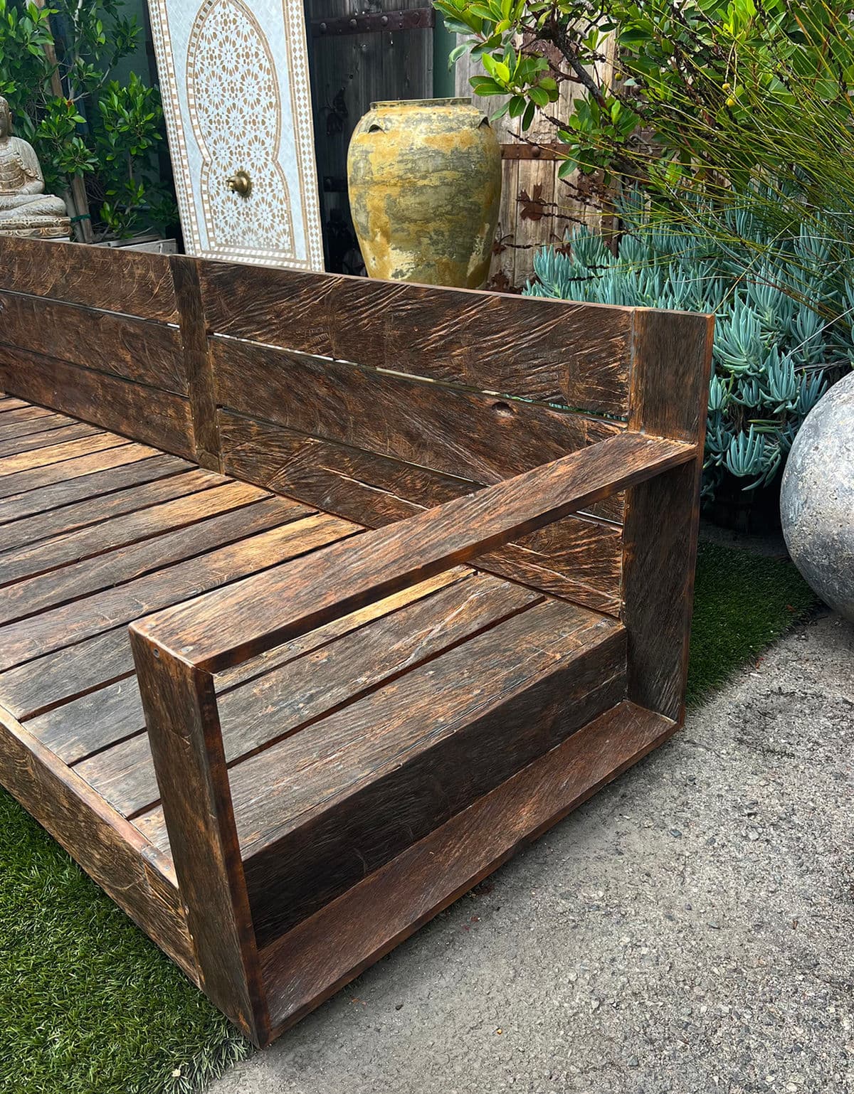 Modern Barn Wood U Sectional Sofa - Thumbnail 6