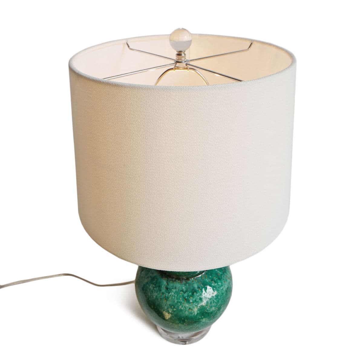 Turquoise Ceramic Gourd Table Lamp - Thumbnail 6