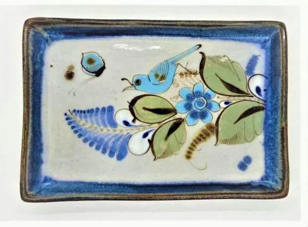 Mid 20th Century Vintage Ken Edwards Tonalá Stoneware Rectangular Serving Plate - Thumbnail 6