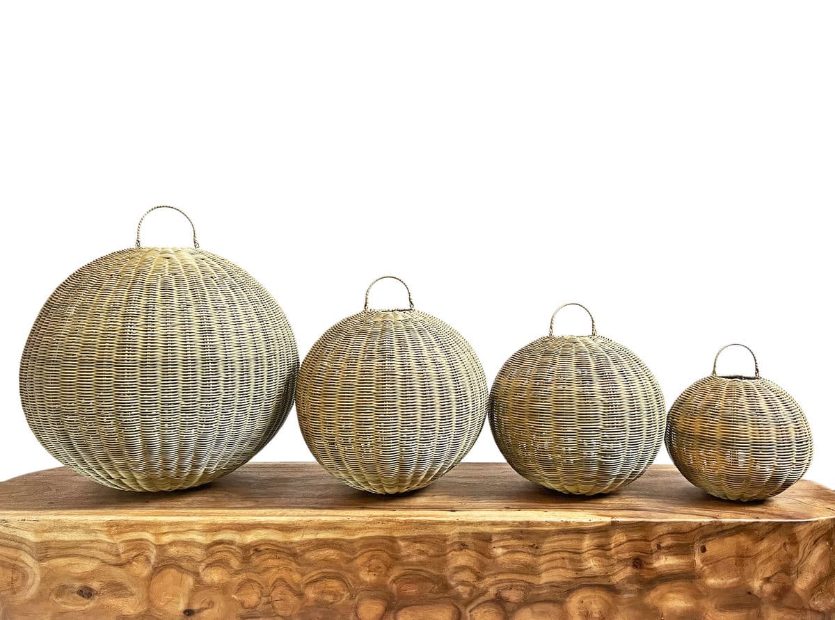 Outdoor Faux Rattan Globe Lantern 18 - Thumbnail 6