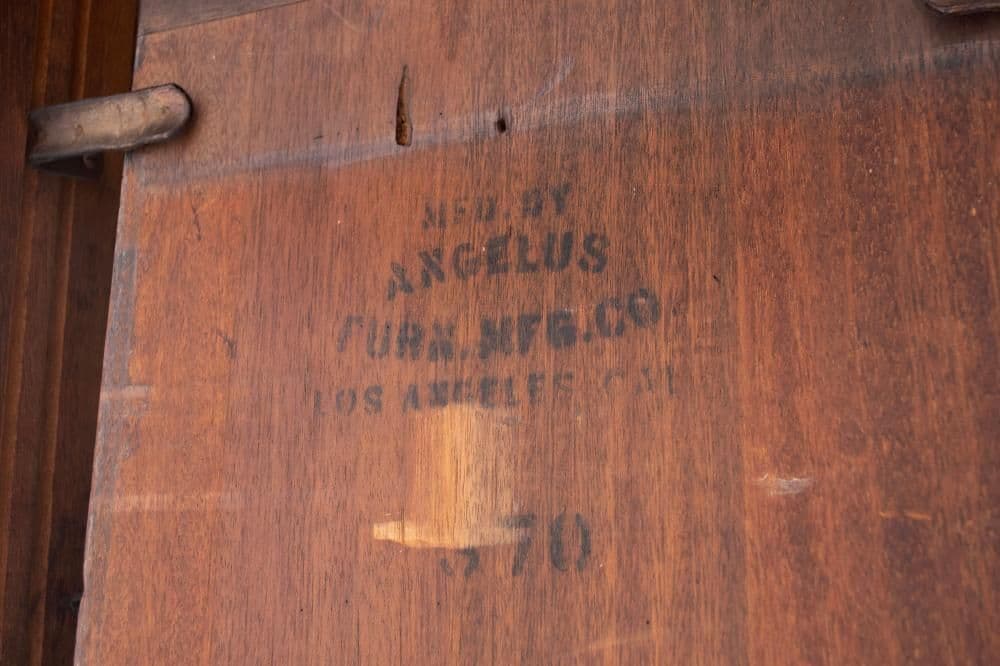 1920s Made in Los Angeles by Angelus Furniture Solid Oak Convertible Console or Library Table - Thumbnail 6
