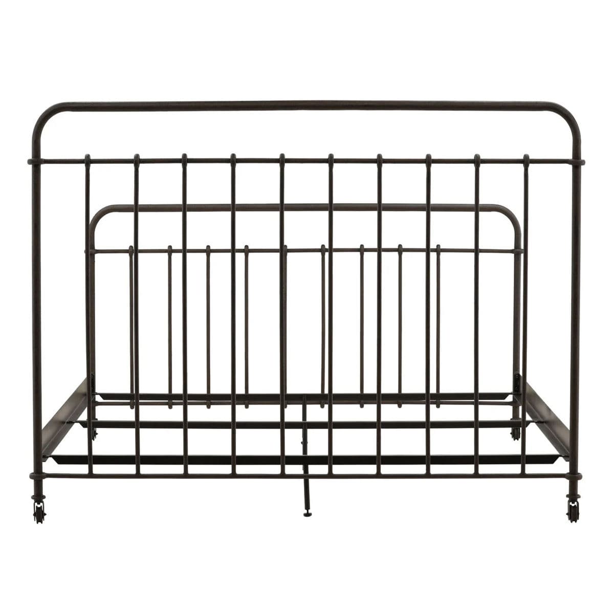 Vintage Style Iron Caster Queen Bed - Thumbnail 6