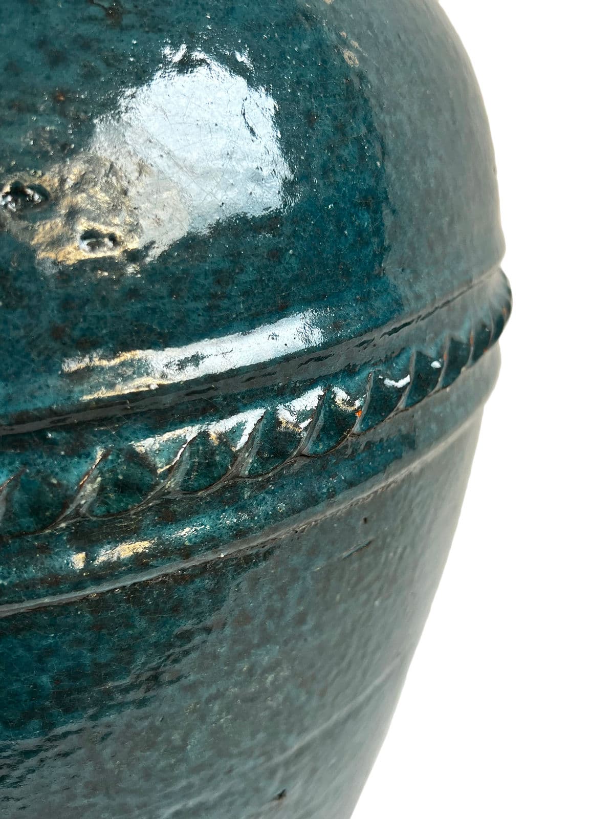 Vintage Turquoise Blue Java Vase - Thumbnail 6