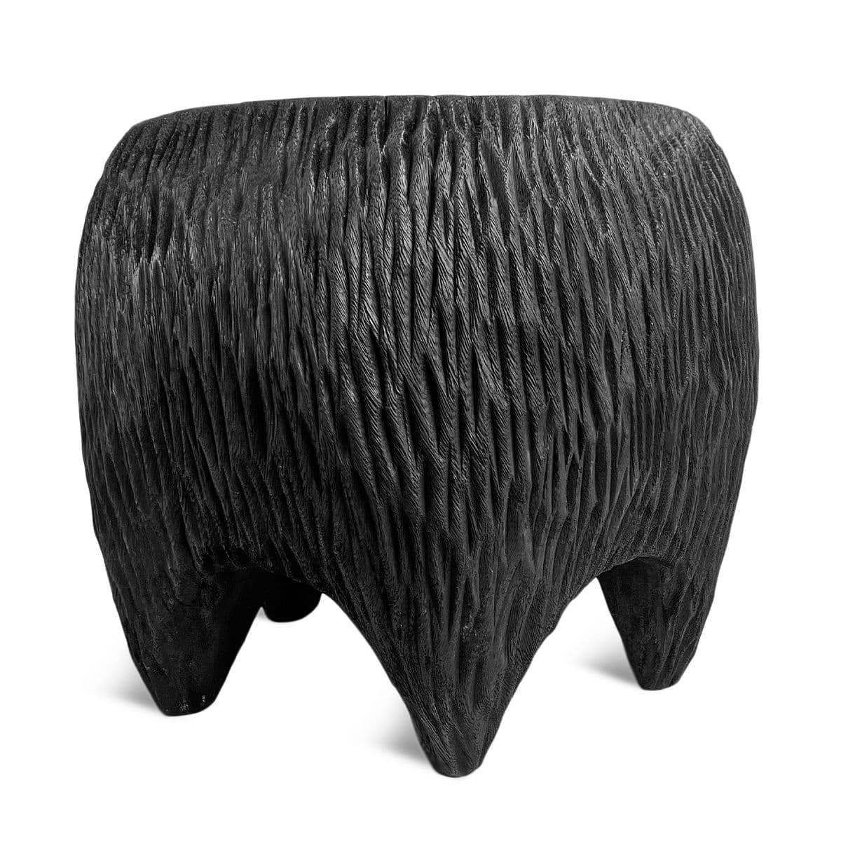 Black Big Boda Wood Stool Table - Thumbnail 6