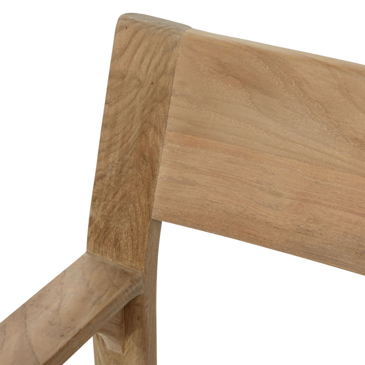 Outdoor Teak & Faux Wicker Seat Arm Chair - Thumbnail 7