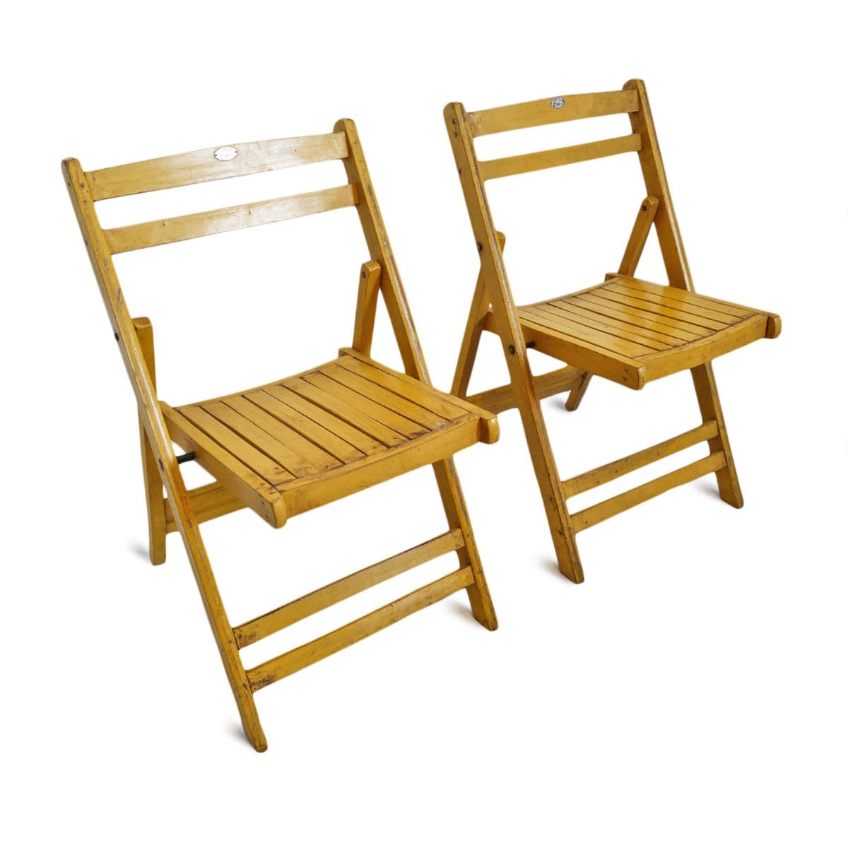 Antique India Yellow Folding Chair - Thumbnail 7
