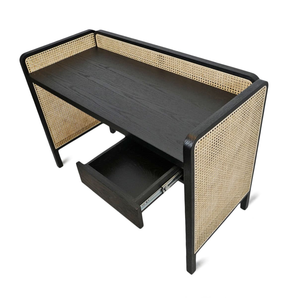 Modern Black & Cane Desk - Thumbnail 7