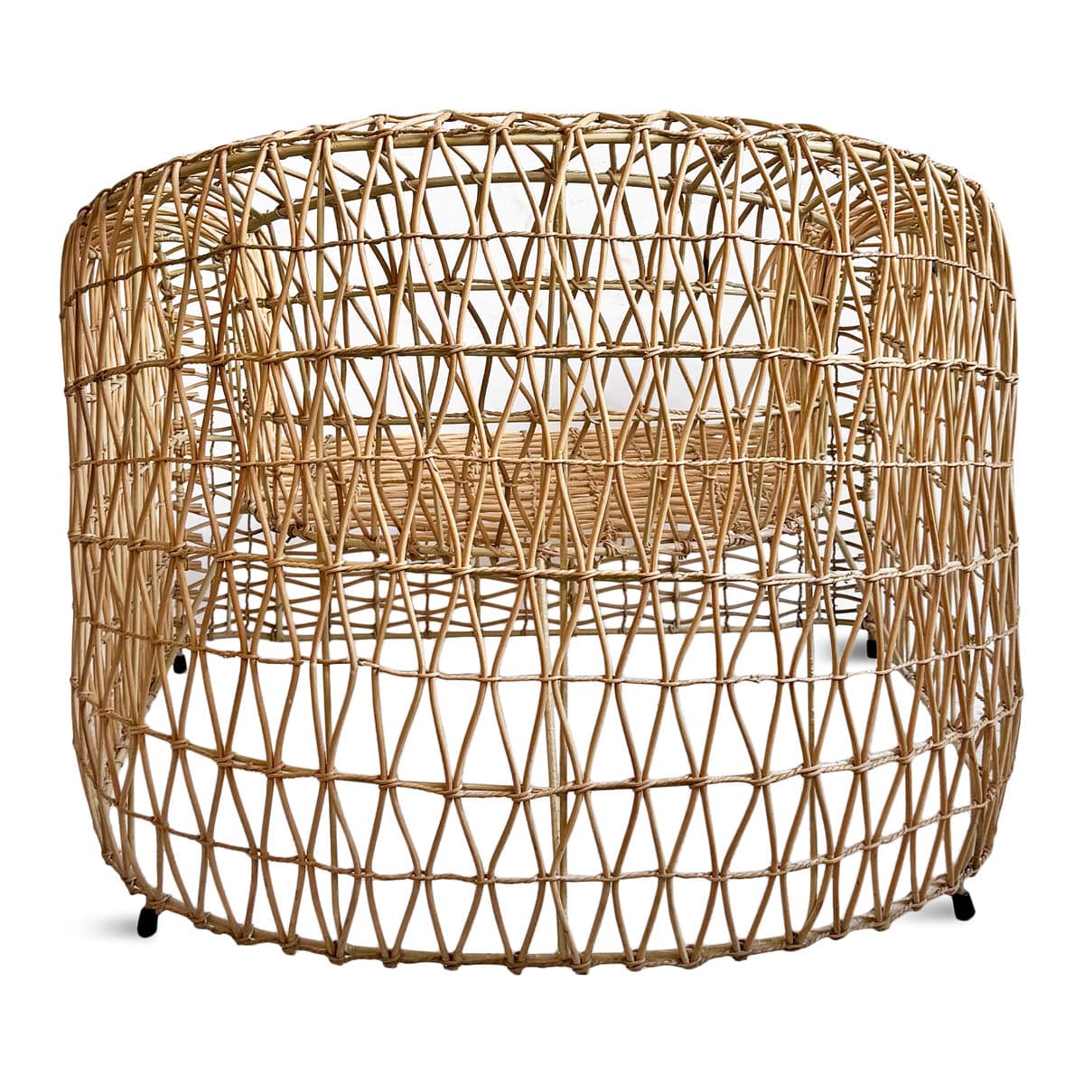 Rattan Open Weave Club Chair - Thumbnail 7
