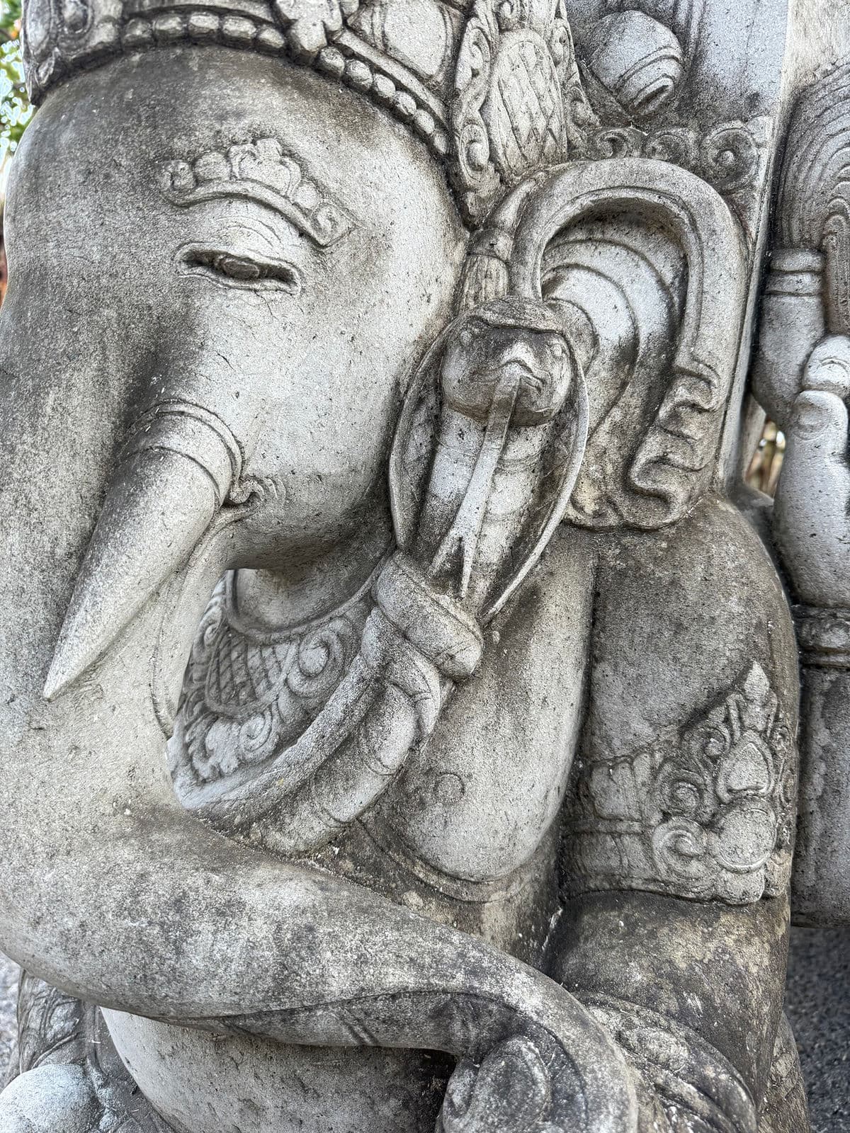 Antique Carved Stone Ganesha Statue - Thumbnail 7