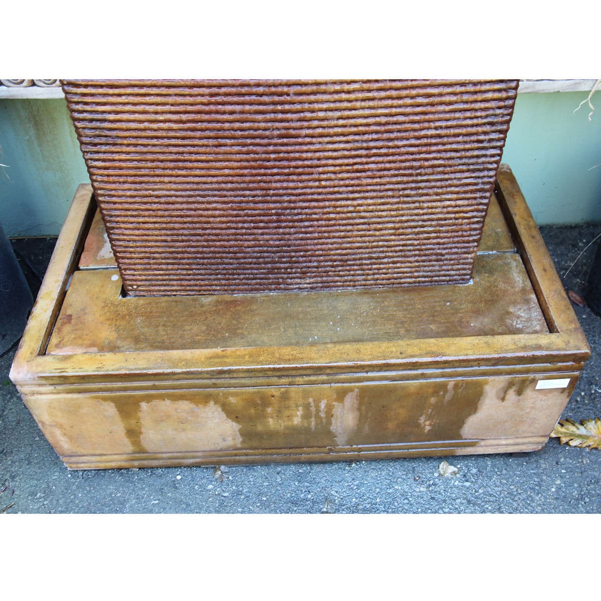 Rust Cement Ripple Fountain Large - Thumbnail 7