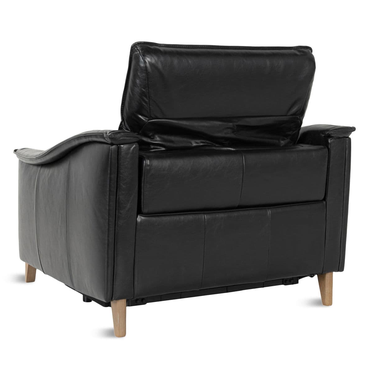 Ashford Modern Black Leather Recliner - Thumbnail 7