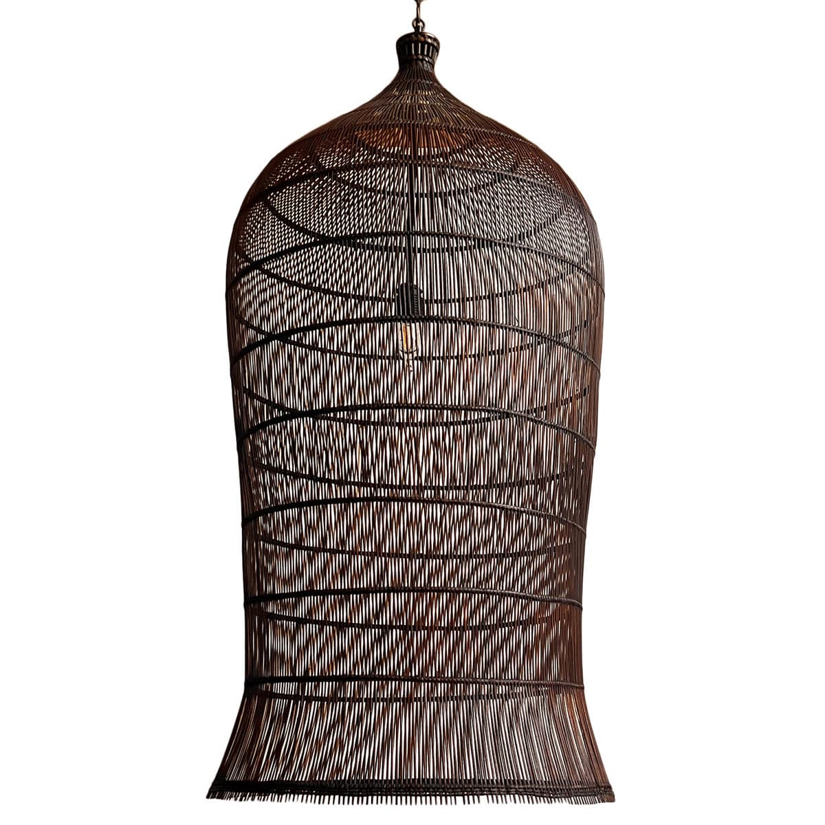 Auburn Wicker Fish Basket Pendant Large - Thumbnail 7