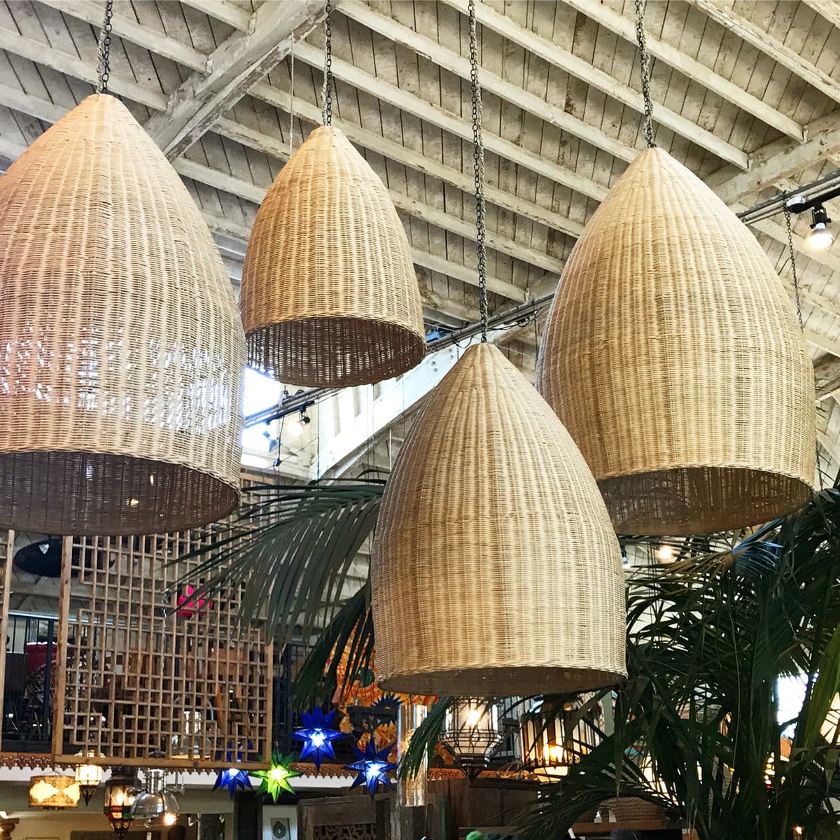 Raw Wicker Pod Lantern X-Small - Thumbnail 7