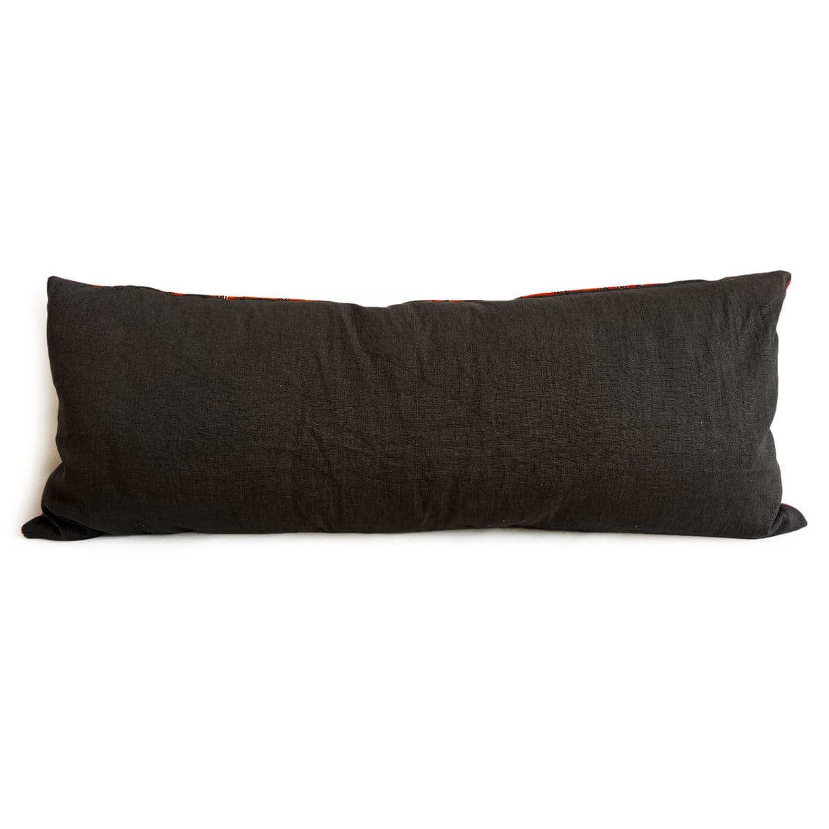 Vintage Orange Textile Lumbar Pillow - Thumbnail 7