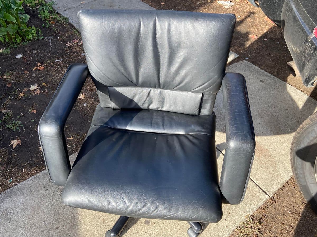 Mario Bellini Vintage Leather Swivel Chair for Vitra - Thumbnail 6