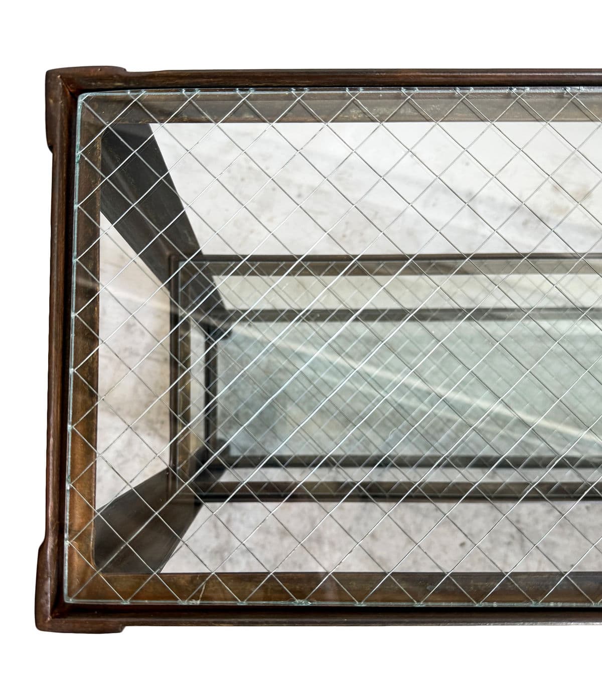 Industrial Iron & Glass Narrow Shelf - Thumbnail 7