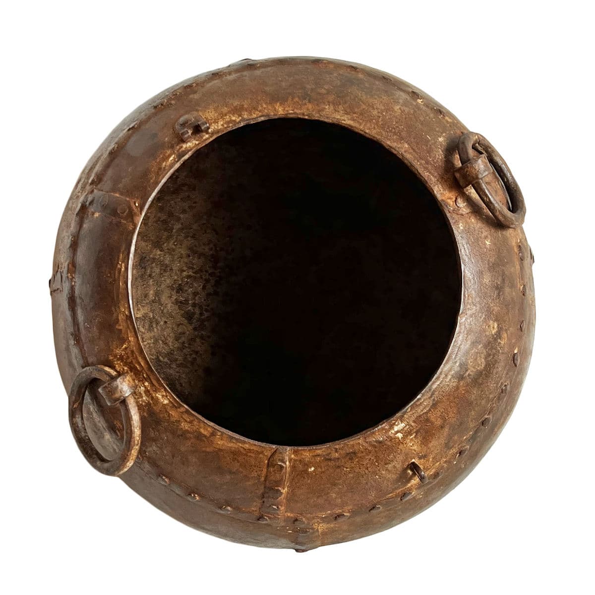 Vintage Iron Rivet Pot Planter - Thumbnail 7