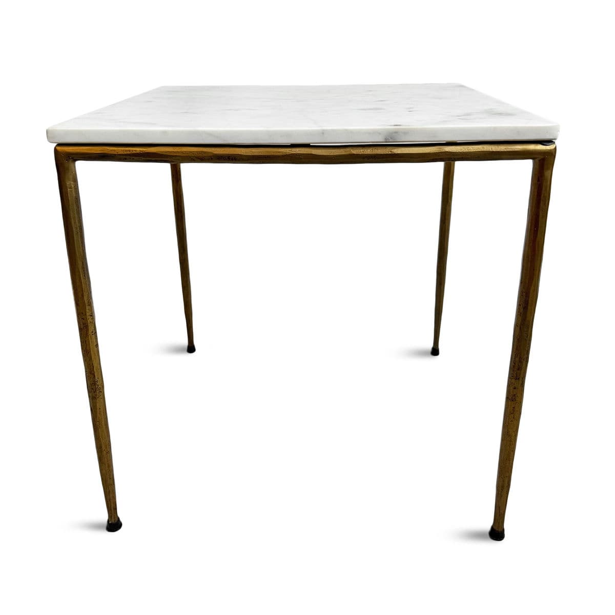 White Marble Square Side Table - Thumbnail 7
