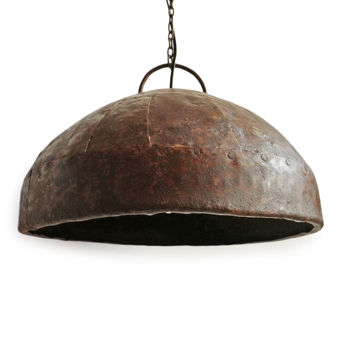 Vintage Rust Iron Rivet Pendant Light - Thumbnail 7