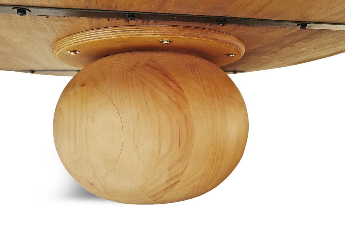 Round Wood Ball Base Coffee Table - Thumbnail 7