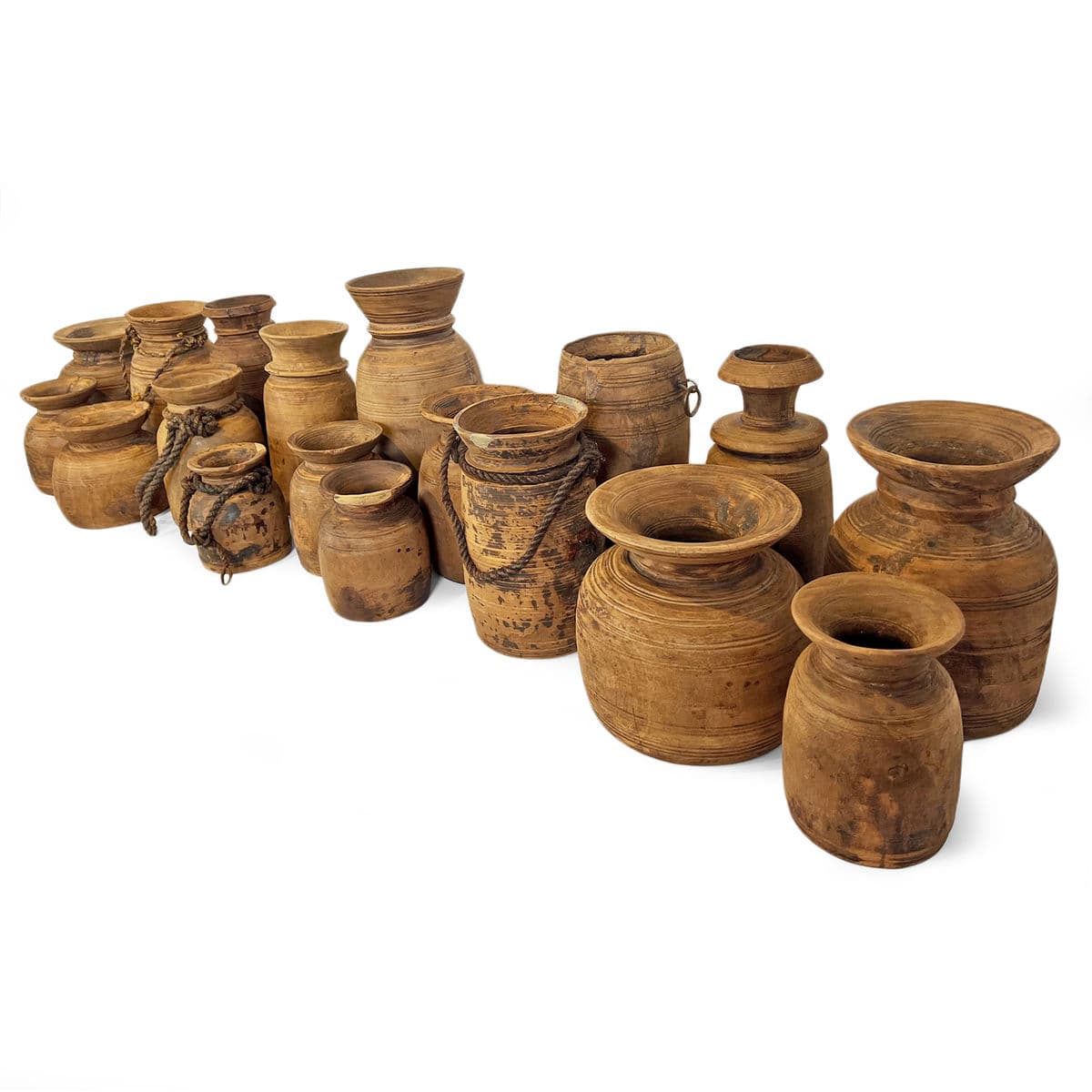 Old India Wood Pot - Thumbnail 7
