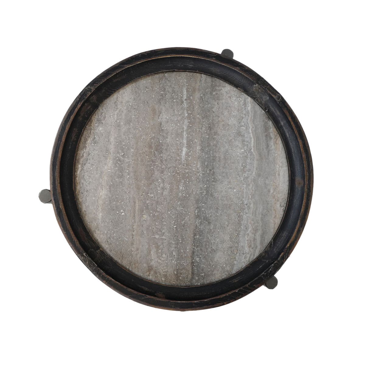 Alpine Marble & Elm Side Table - Thumbnail 7