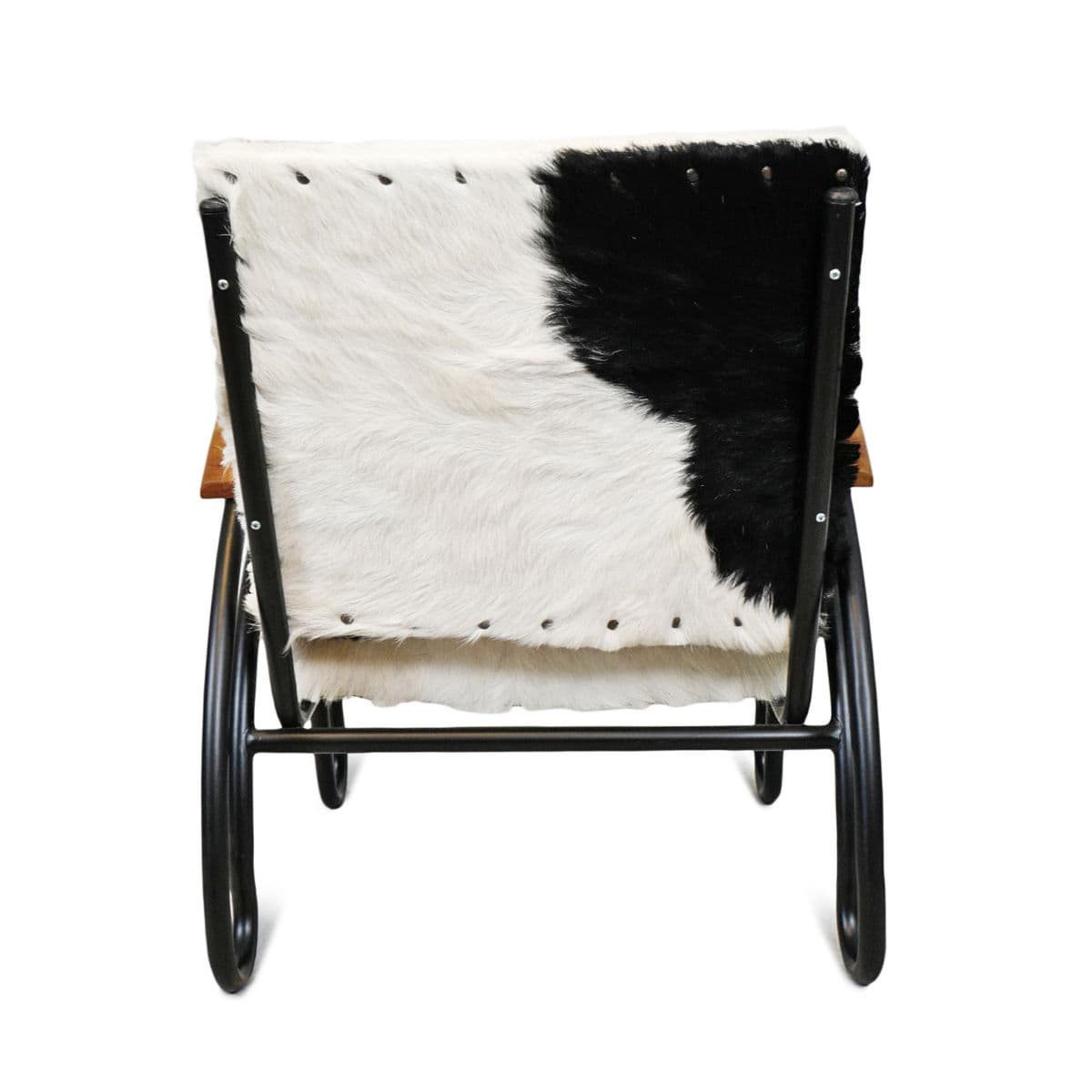 Deco Black & White Cowhide Chair - Thumbnail 7