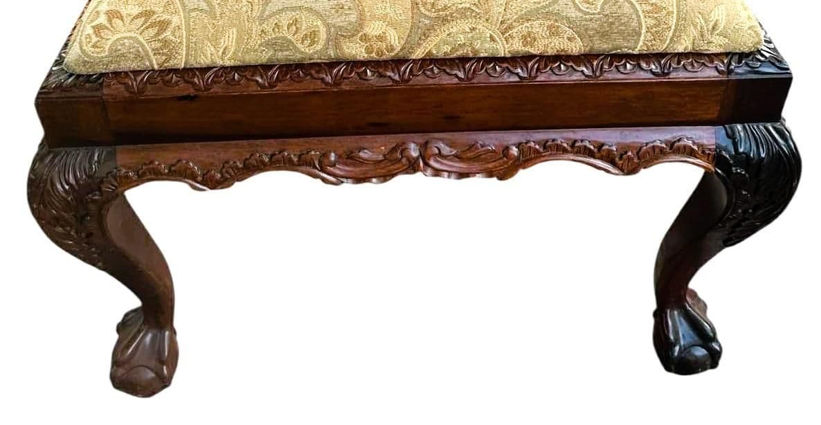 Solid Mahogany Chippendale Dining Chairs - Set of 8 Including 2 Armchairs - Circa Mid 20th Century - Thumbnail 7