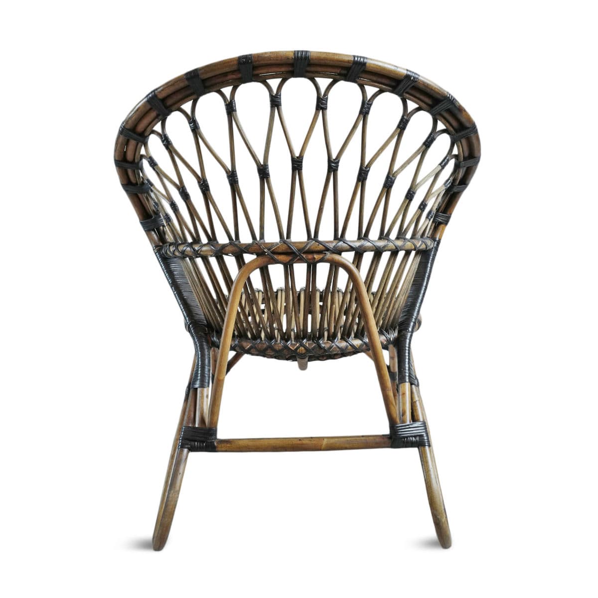 Tea Stain Bamboo & Rattan Side Chair - Thumbnail 7