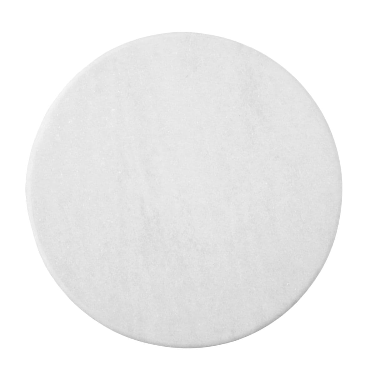 Deco White Marble & Nickel End Table - Thumbnail 7