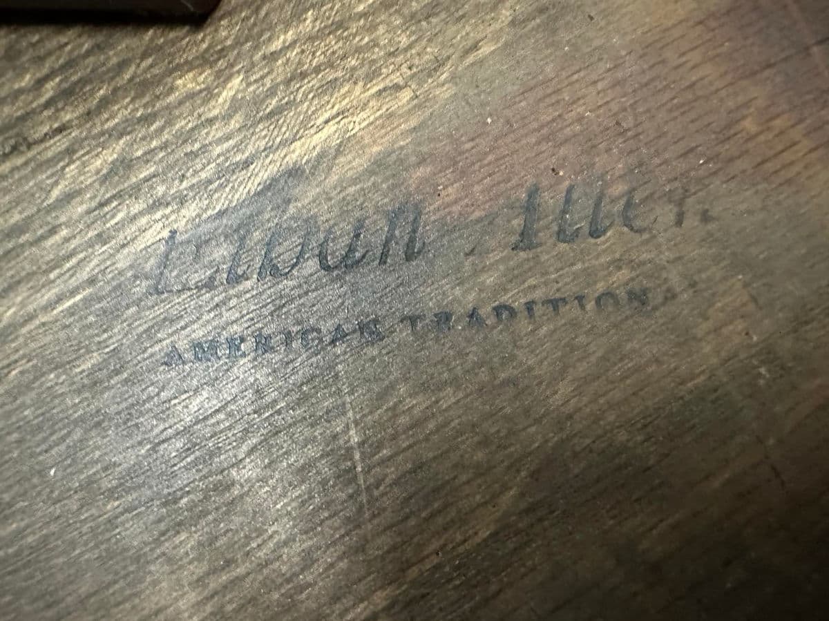 Vintage Ethan Allen Solid Oak Executive Swivel Desk Chair, Late 20th Century - Thumbnail 7