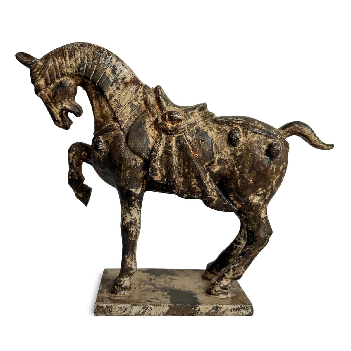 Antique Ming Iron War Horse - Thumbnail 7