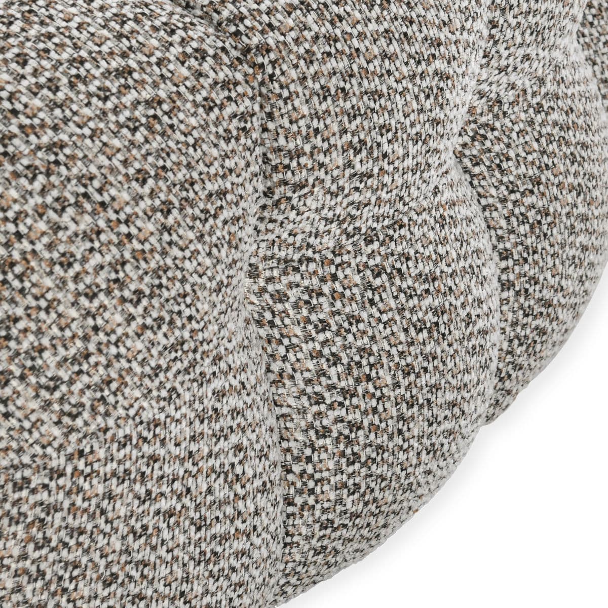 Neutral Tufted Round Swivel Chair - Thumbnail 7