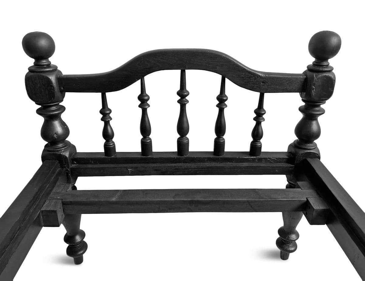 Black Spindle Colonial Twin Bed - Thumbnail 7