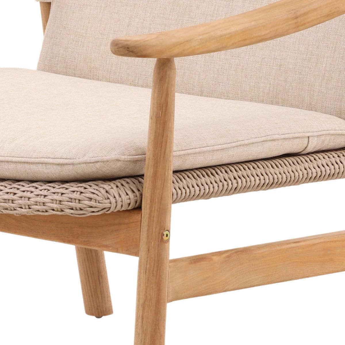 Marcella Teak Frame Outdoor Accent Chair - Thumbnail 7