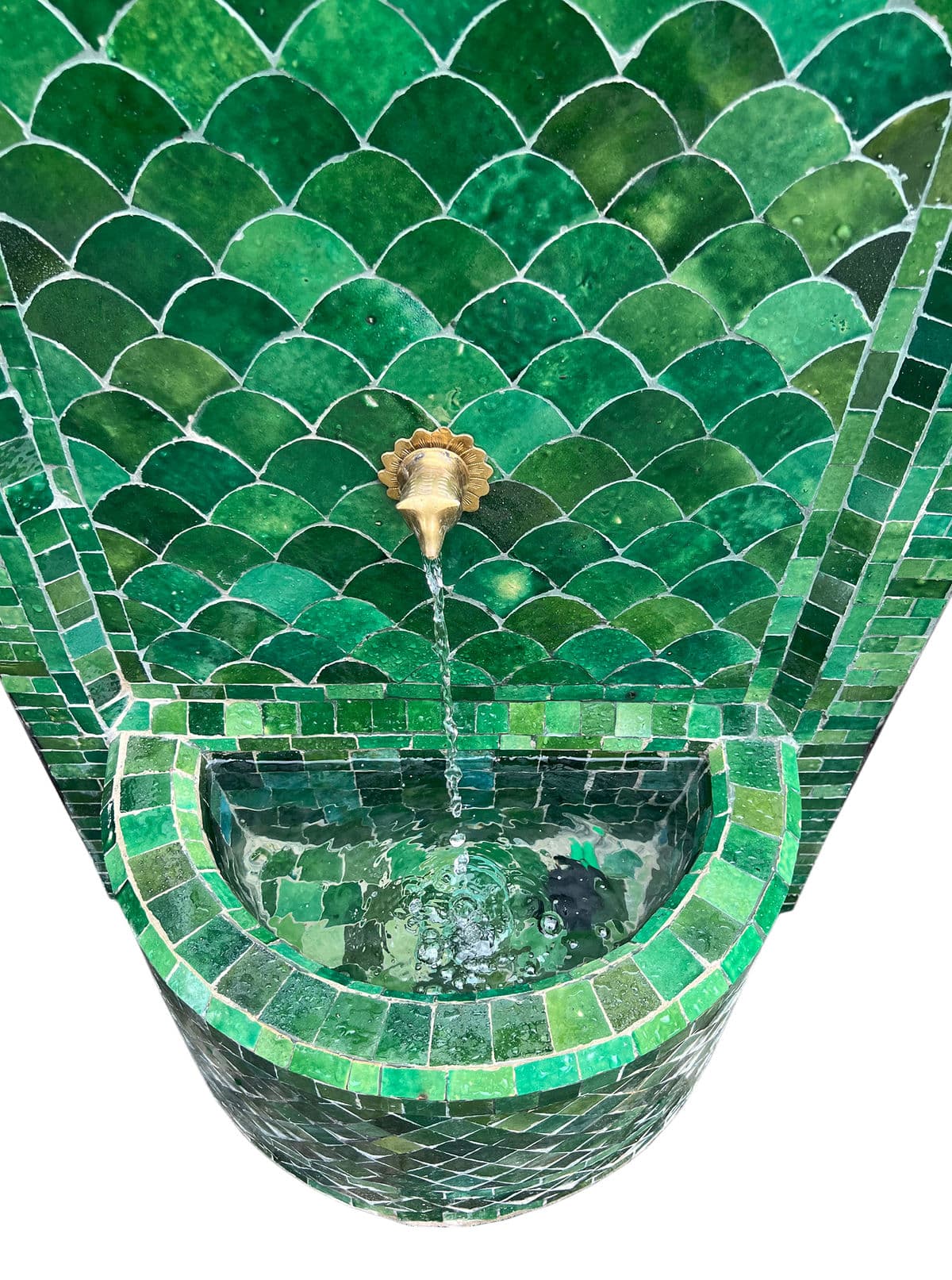 Emerald Moroccan Arch Tile Fountain - Thumbnail 7