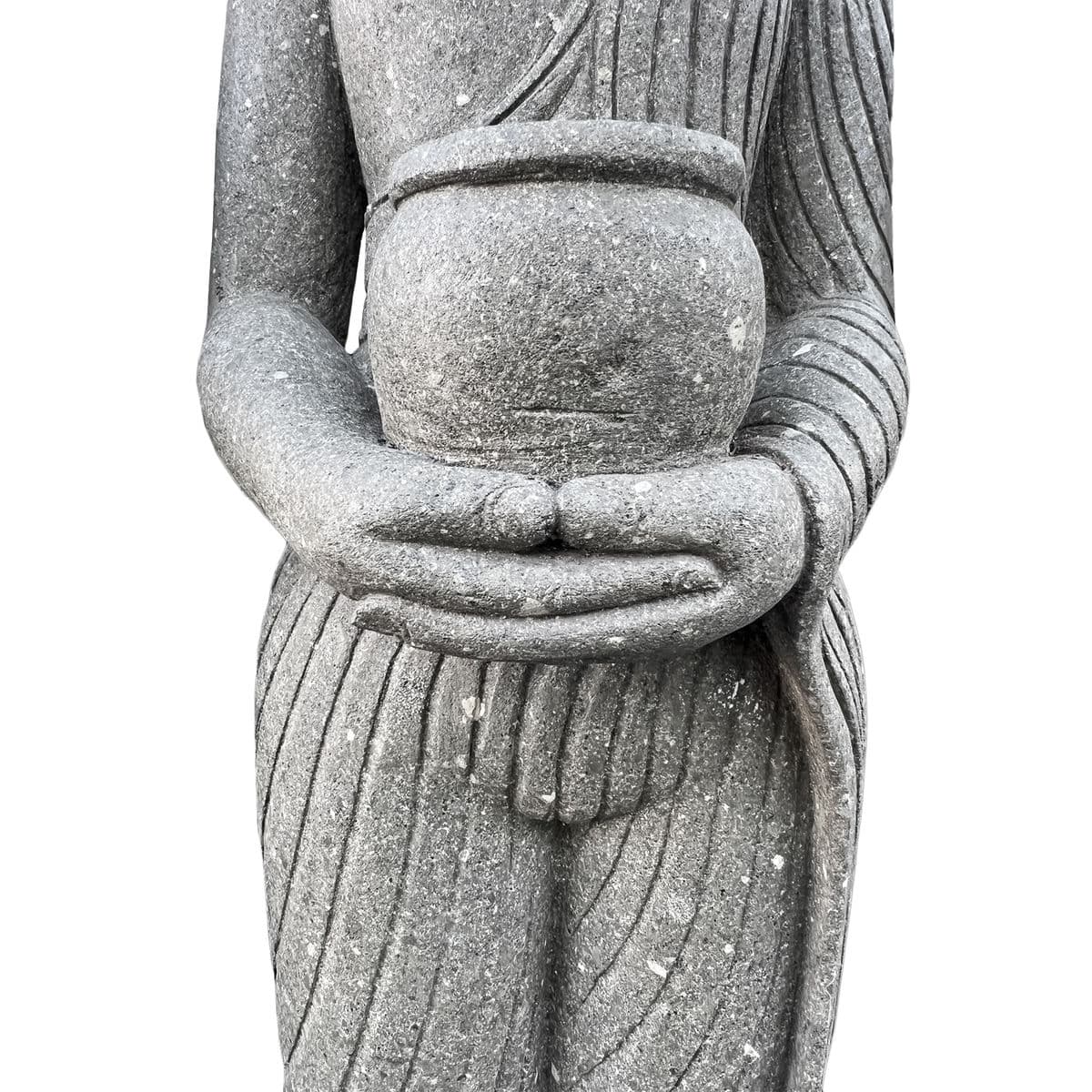 Standing Stone Garden Buddha w/Pot - Thumbnail 7