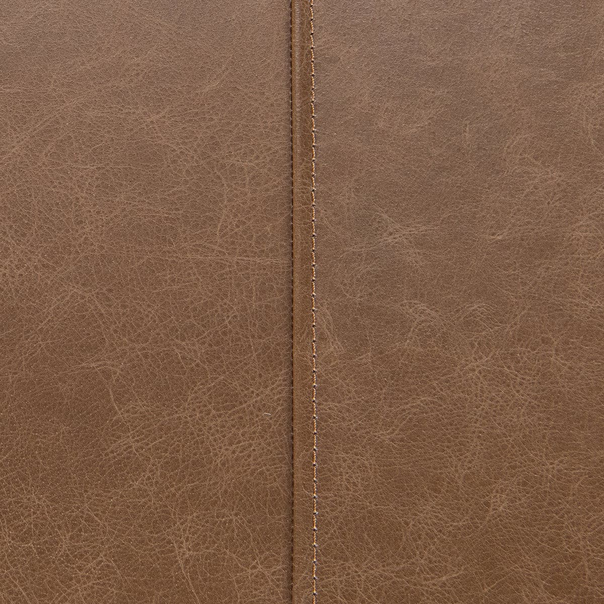 Walnut Leather Stripe Bench - Thumbnail 7