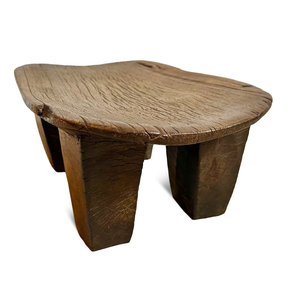 Vintage Lobi Wood Stool - Thumbnail 7