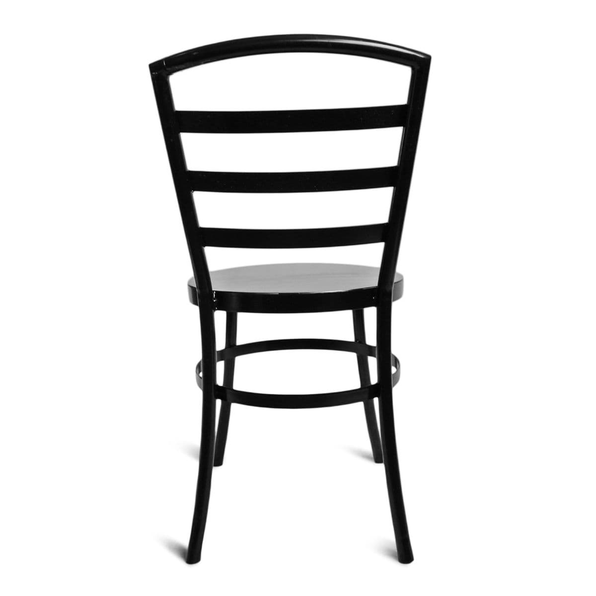 Iron Round Seat Black Bistro Chair - Thumbnail 7