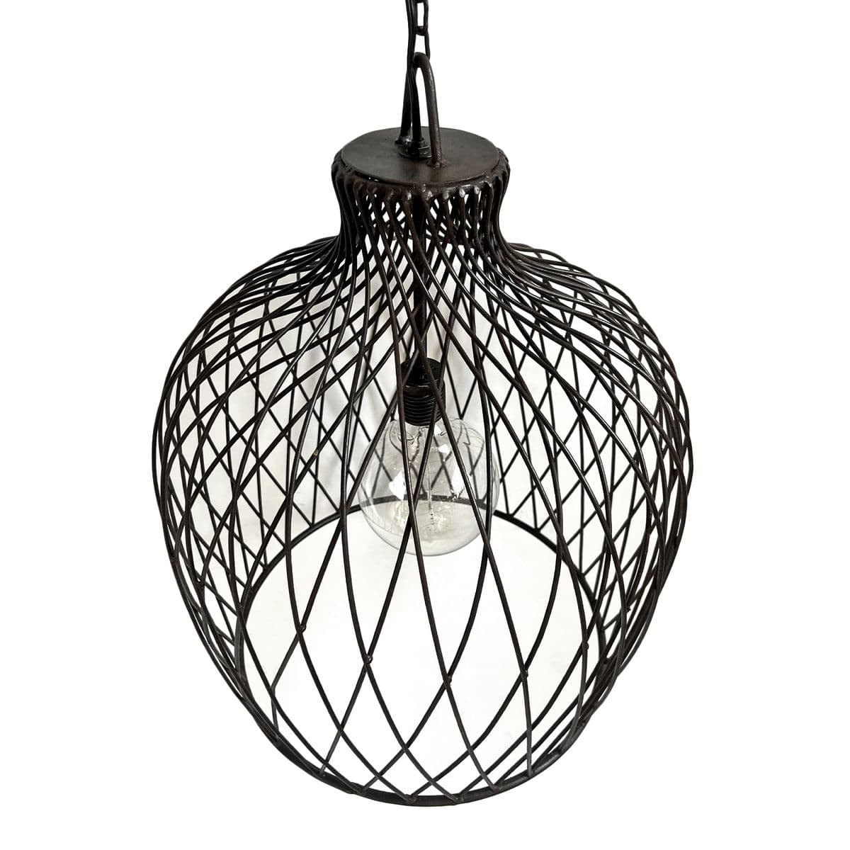 Iron Basket Gourd Pendant Light - Thumbnail 7
