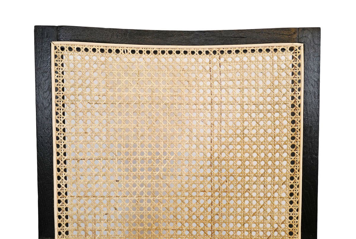 Colonial Black & Cane Dining Arm Chair - Thumbnail 7