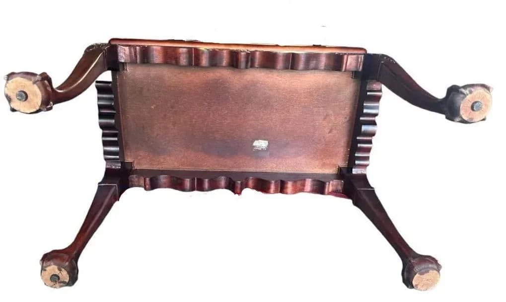 Solid Mahogany Georgian Style Console Server With Pullout Trays - Vintage 1990s - Thumbnail 7