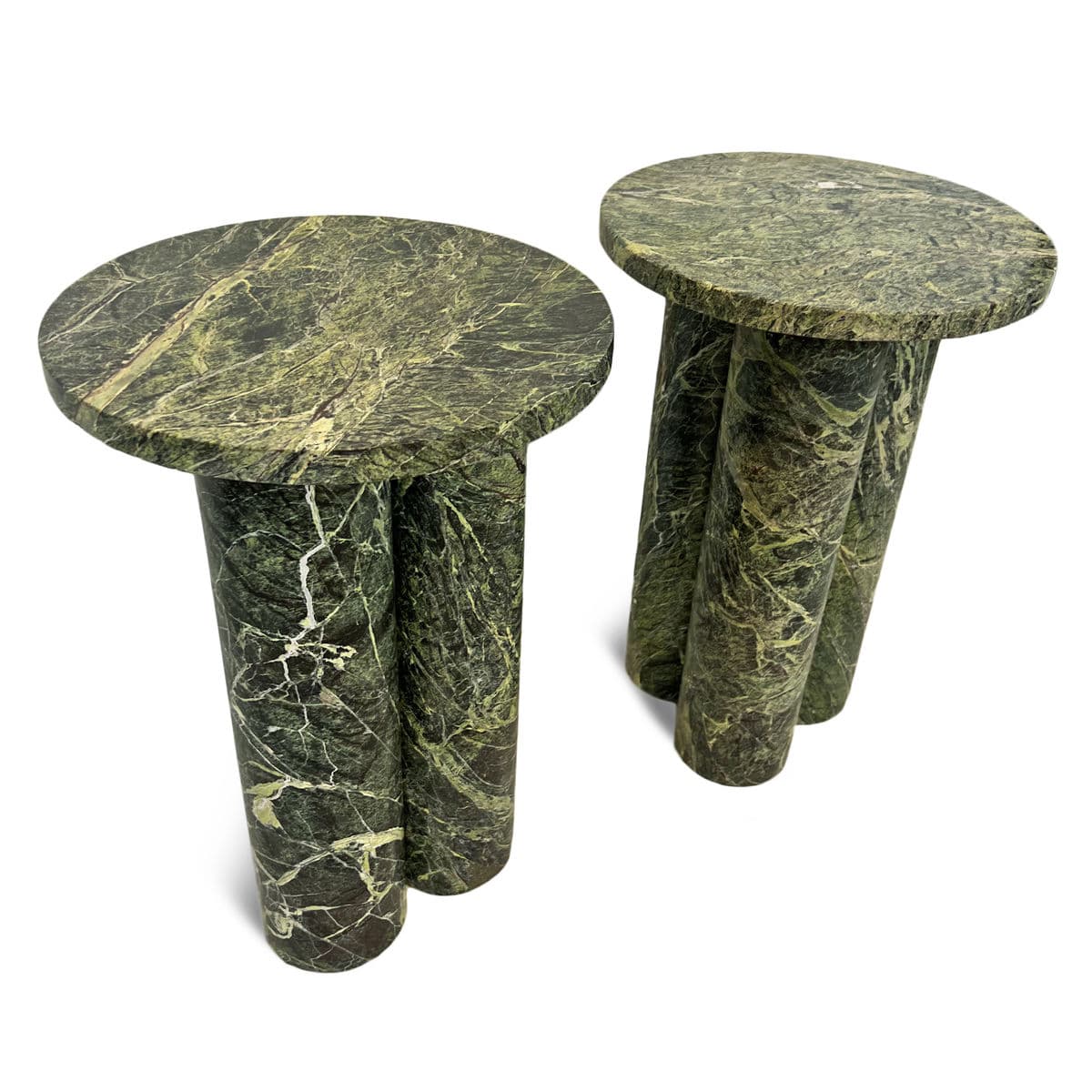 Green Bidasar Marble Side Table - Thumbnail 7