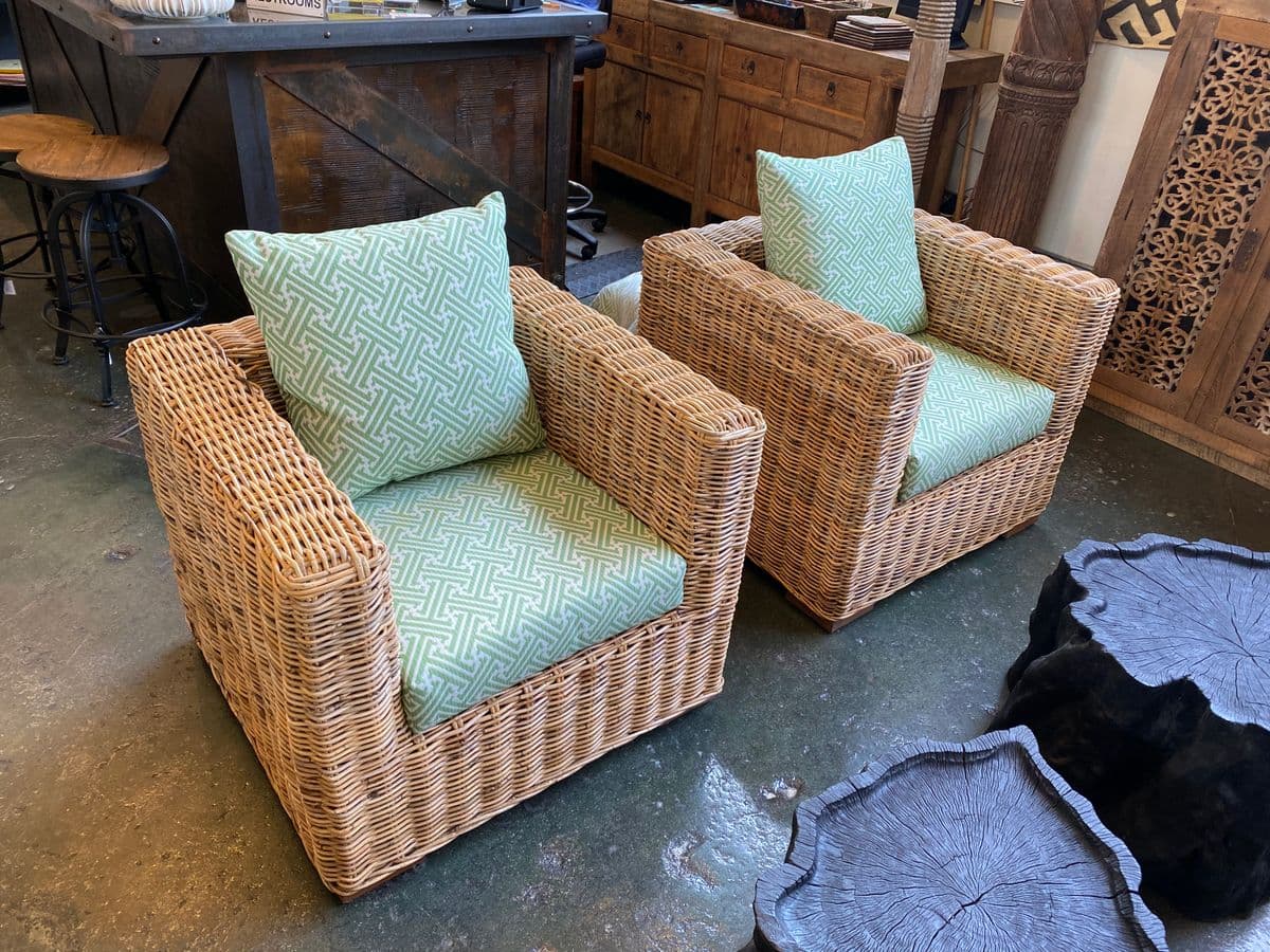 Rattan Cube Arm Chair - Thumbnail 7