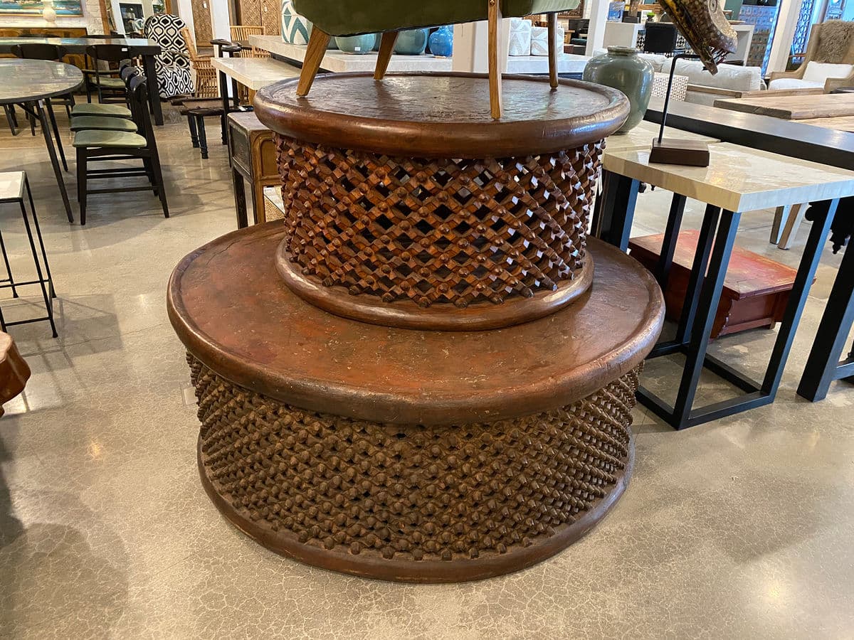 Vintage Bamileke Stool Table - Thumbnail 7