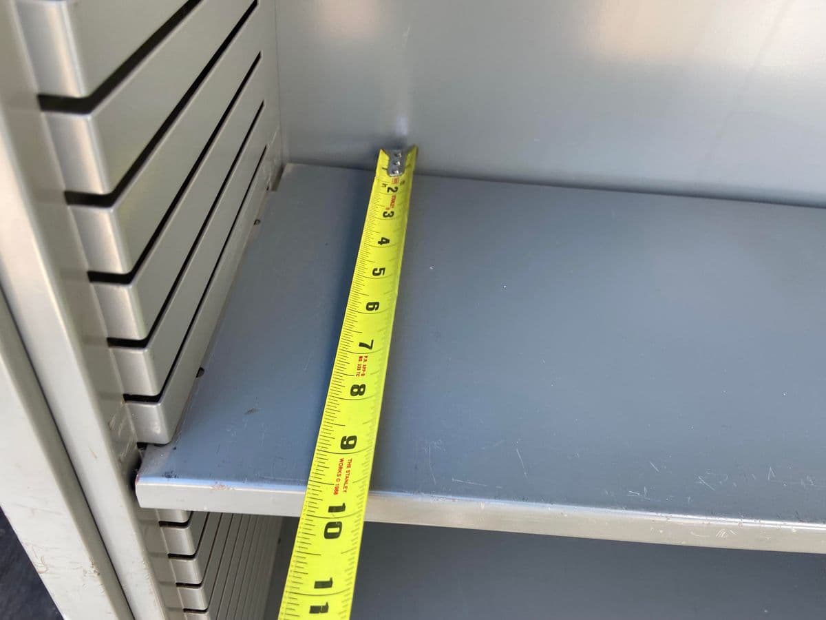 1970s Vintage Mid Century Modern Metal Bookshelf - Thumbnail 6