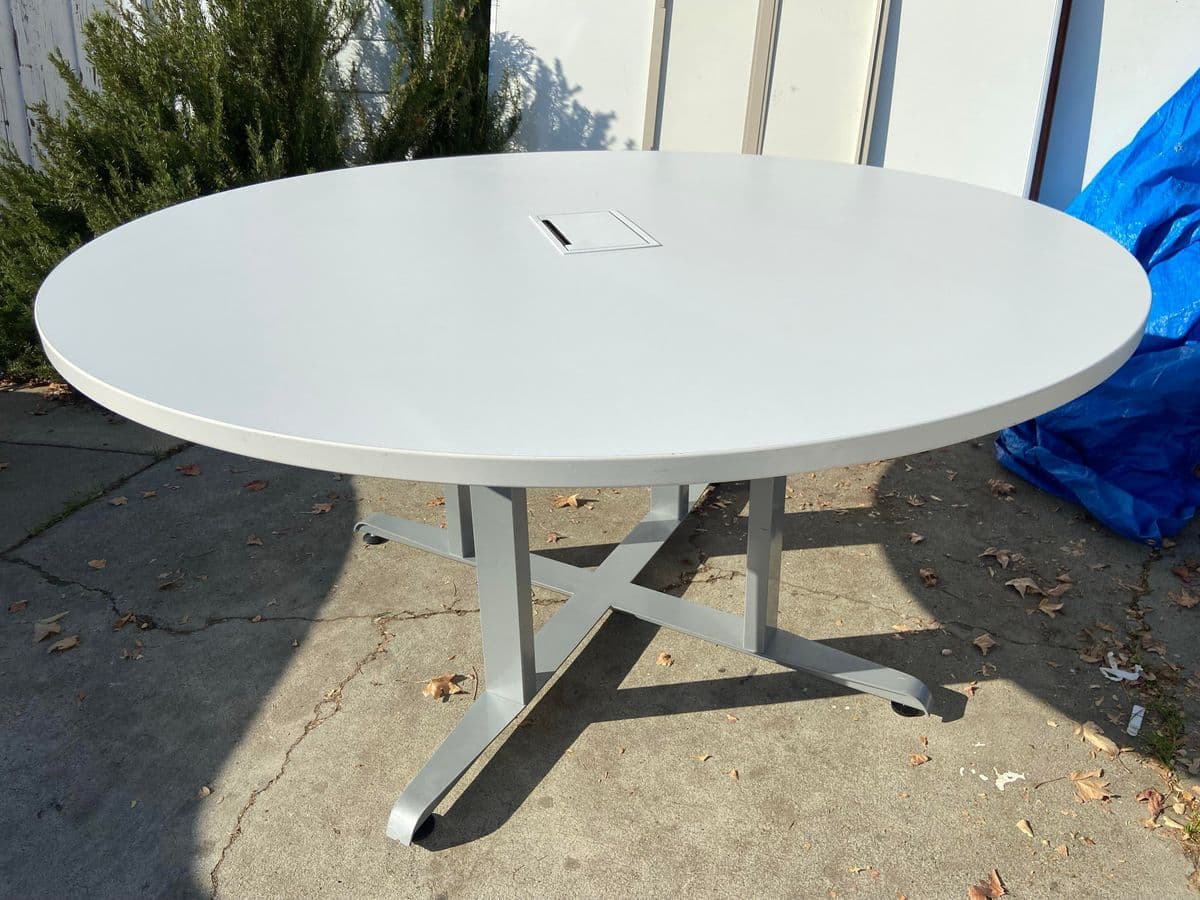 Enwork Modern Round Conference Table - Thumbnail 6