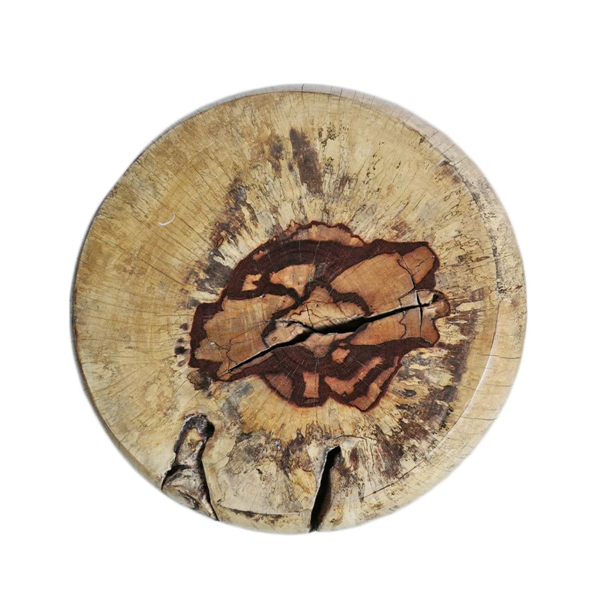 Tamarind Round Wood Stool Table - Thumbnail 7